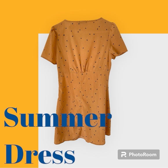 Cute mustard summer dress - Picture 2 of 3